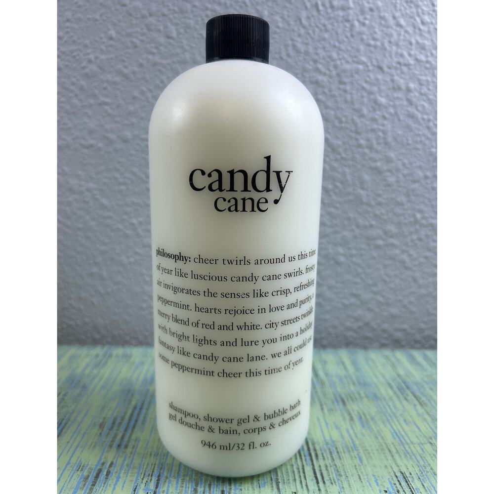 Philosophy CANDY CANE 3-in-1 Shower Gel Shampoo Bubble Bath 32oz JUMBO